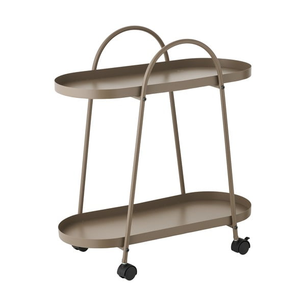 Kovový servírovací stolek na kolečkách 27,5x60 cm Empoli – House Nordic