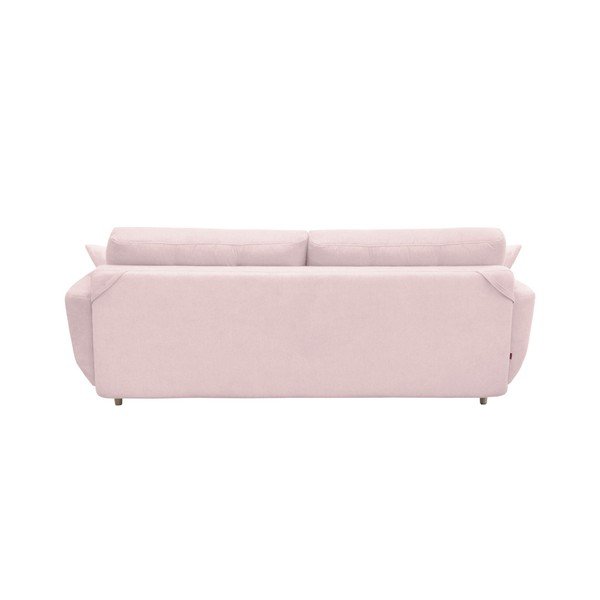 Růžová rozkládací pohovka se světlými nohami Mazzini Sofas Rose-image-4