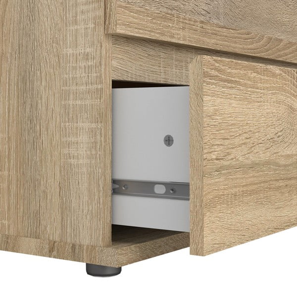 Vysoká komoda v dekoru dubu v přírodní barvě 77x107 cm Nova – Tvilum-image-4