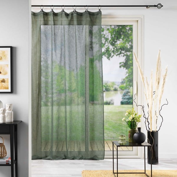 Khaki voálová záclona 140x240 cm Linka – douceur d'intérieur-image-2