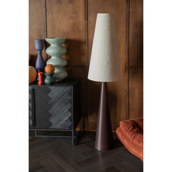 Černobílá stmívatelná stojací lampa s textilním stínidlem (výška 166 cm) Miki – Dutchbone-image-3
