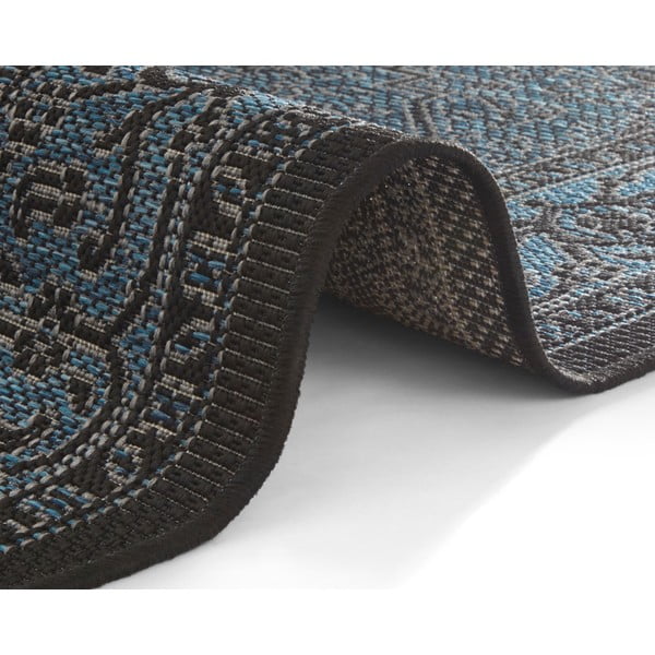 Černo-modrý venkovní koberec NORTHRUGS Anjara, 140 x 200 cm-image-3
