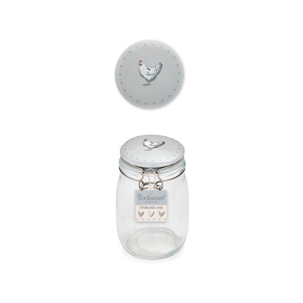Skleněná dóza s kameninovým víčkem Cooksmart England Farmers Kitchen, 1 l-image-1
