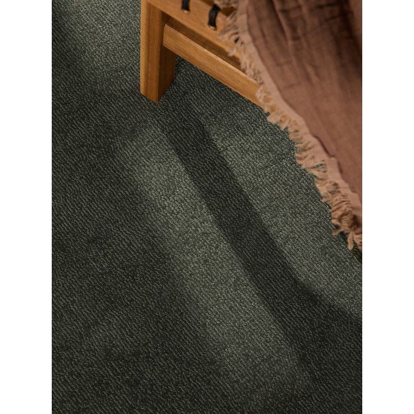 Tmavě zelený ručně tkaný kulatý koberec s příměsí vlny ø 160 cm Kari Organic – Villeroy&Boch-image-3