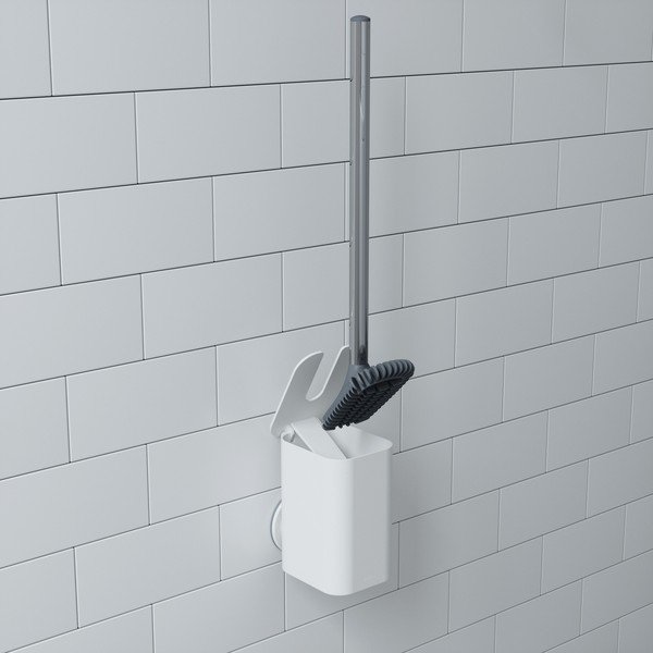 Bílá samodržící plastová WC štětka Flex – Umbra-image-2
