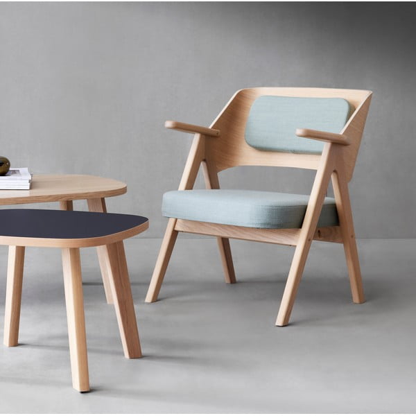 Tmavě šedé křeslo z dubového dřeva Findahl by Hammel Me Tube-image-1