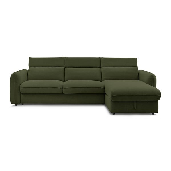 Zelená rozkládací rohová pohovka (variabilní) Achille – Bobochic Paris-image-1