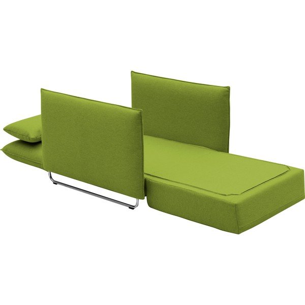 Limetkově zelené rozkládací křeslo Softline Cord-image-3