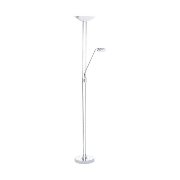 LED stojací lampa ve stříbrné barvě se skleněným stínidlem (výška 180 cm) BAYA LED – EGLO