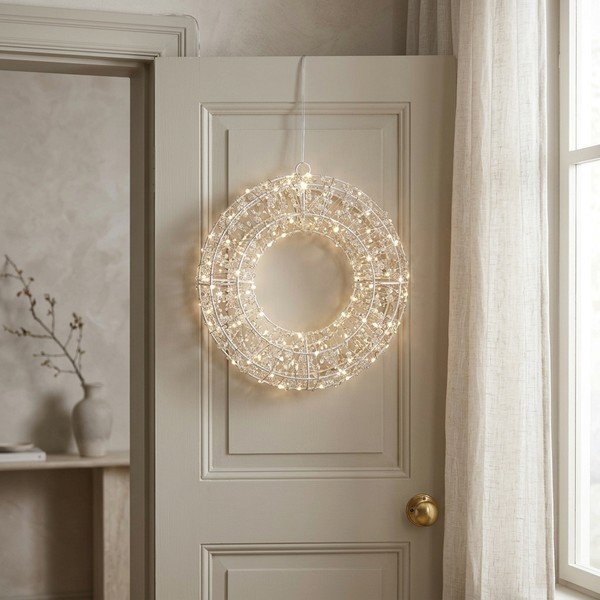 Svítící věnec ø 28 cm Ellary – Bizzotto-image-1