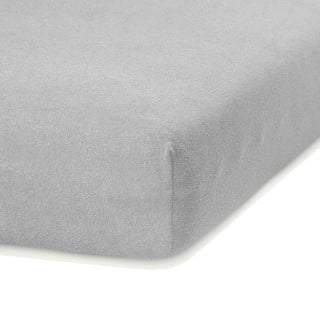 Světle šedé napínací froté prostěradlo 120x200 cm Ruby – Restilo