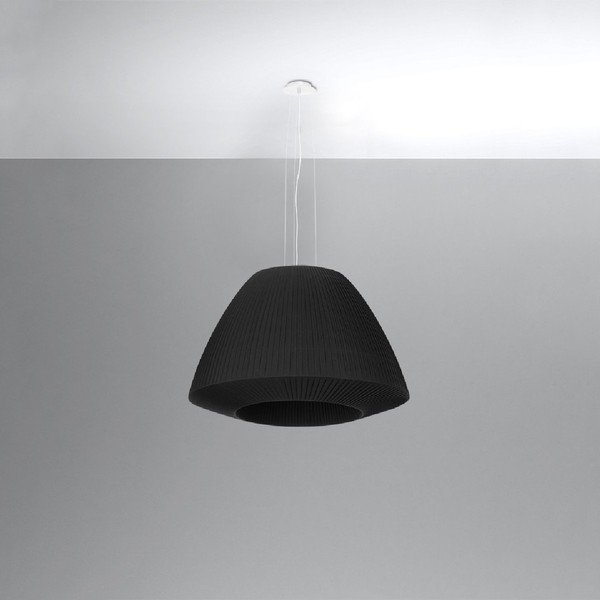 Černé závěsné svítidlo se skleněným stínidlem ø 60 cm Soprano – Sollux-image-1