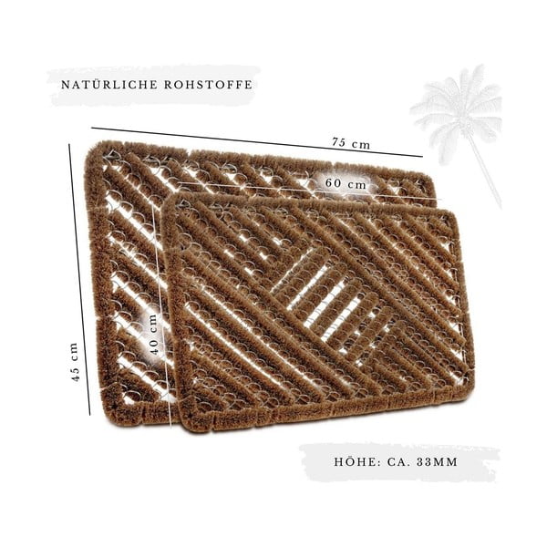 Rohožka z kokosového vlákna 45x75 cm Coco Natural – Hanse Home-image-4
