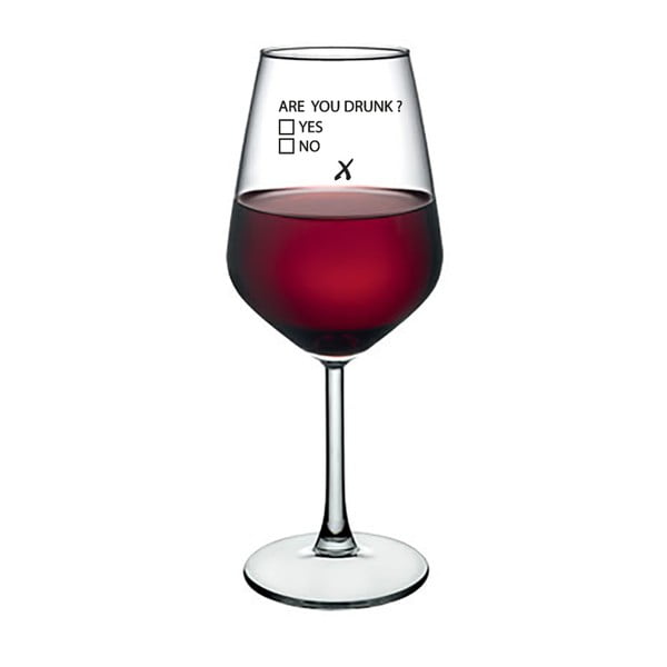 Sklenice na víno Vivas Are You Drunk, 345 ml