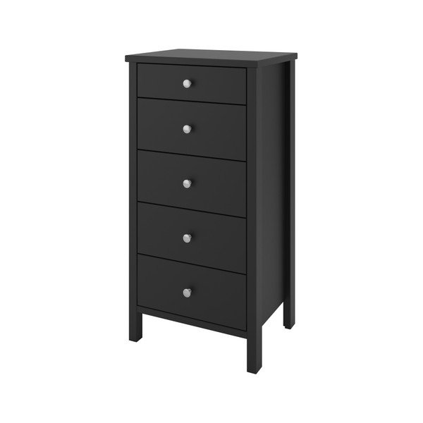 Černohnědá komoda s 5 zásuvkami Steens Tromsö, výška 106 cm-image-2