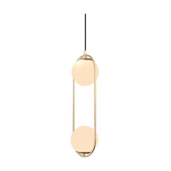 Závěsné svítidlo ve zlaté barvě se skleněným stínidlem ø 20 cm Arch – Squid Lighting