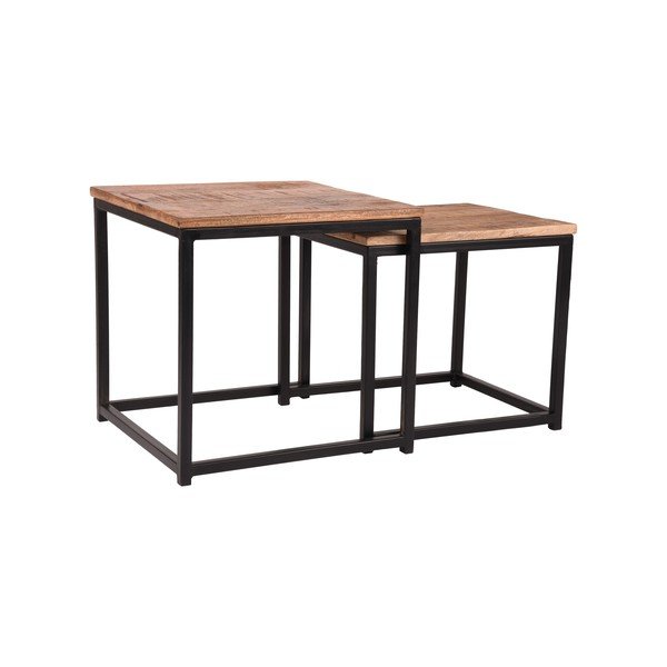 Sada 2 odkládací stolků z mangového dřeva LABEL51 Twain, šířka 45 cm a 39 cm-image-4