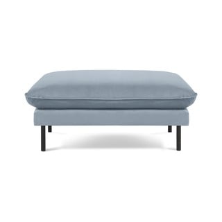Světle modrá sametová podnožka Vienna – Cosmopolitan Design