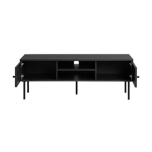 Černý TV stolek v dekoru dubu 120x43 cm Pensacola – Unique Furniture-image-4
