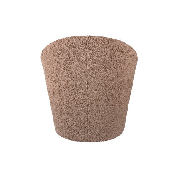 Hnědé křeslo z textilie bouclé Cuddly  – Leitmotiv-image-4
