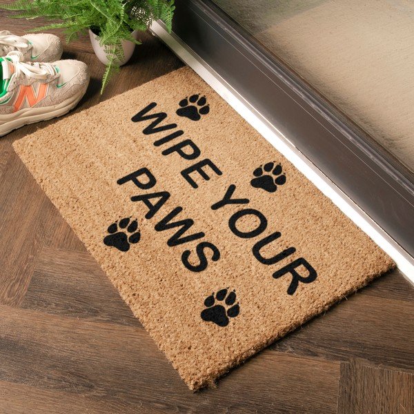 Rohožka z kokosového vlákna 40x60 cm Wipe Your Paws – Artsy Doormats-image-1
