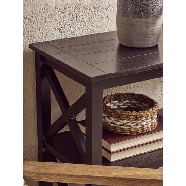 Černý regál z borovicového dřeva 40x81x81 cm Heritage – Premier Housewares-image-2