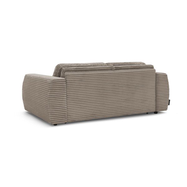 Taupe manšestrová pohovka na každodenní spaní/rozkládací 240 cm Hugo – Bobochic Paris-image-3