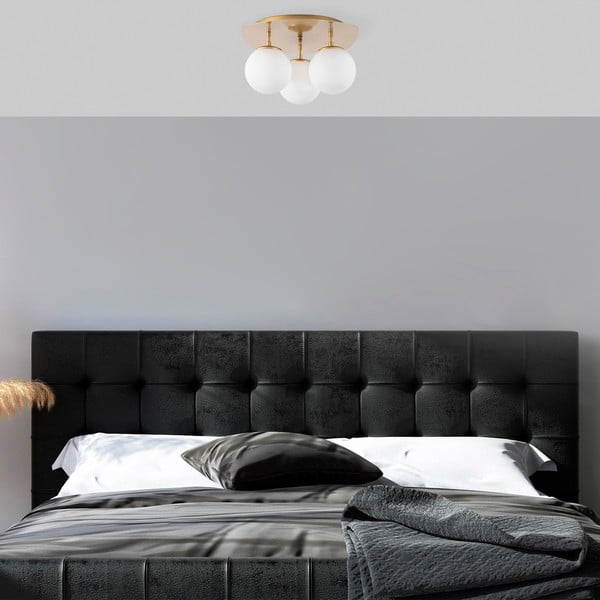 Stropní svítidlo ve zlaté barvě se skleněným stínidlem 37x44 cm Well – Opviq lights-image-2