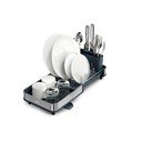 Černý nastavitelný plastový odkapávač 31x19 cm Extend Slim Steel – Joseph Joseph