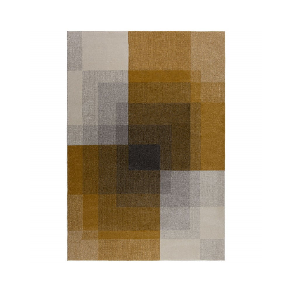 Šedo-žlutý koberec Flair Rugs Plaza, 160 x 230 cm