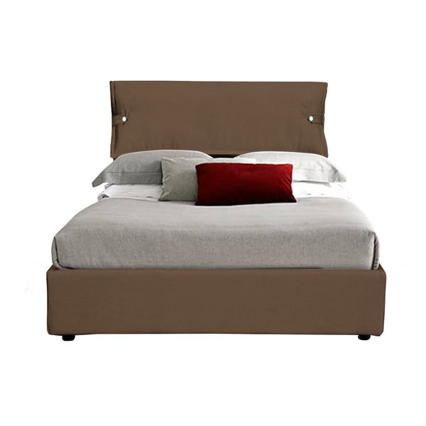 Hnědá jednolůžková postel s úložným prostorem 13Casa Feeling, 120 x 190 cm