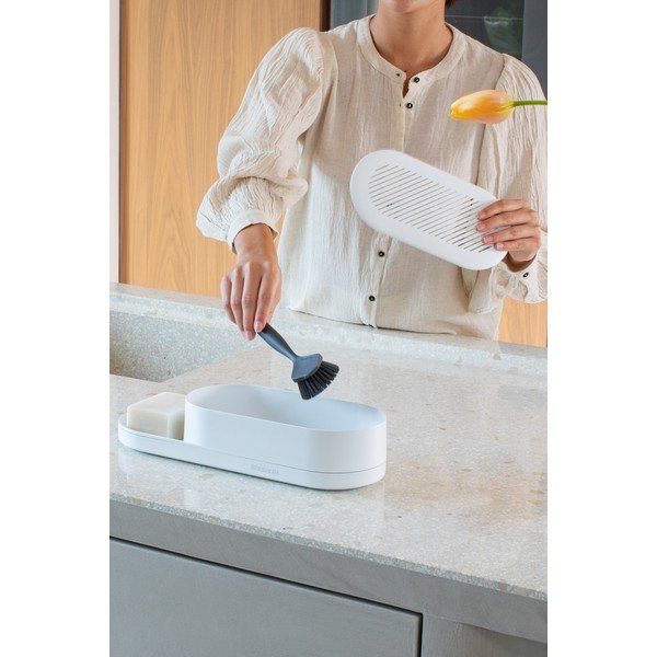 Bílý plastový stojan na mycí prostředky SinkStyle – Brabantia-image-1