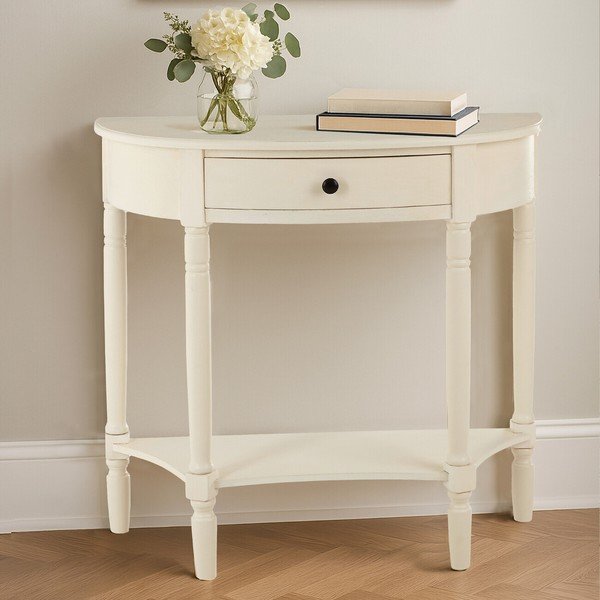 Bílý konzolový stolek z borovicového dřeva 33x81 cm Heritage – Premier Housewares-image-1