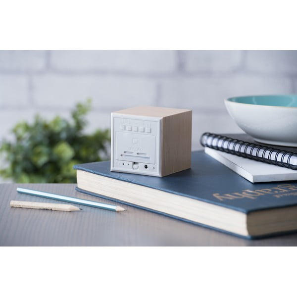 Digitální budík Wooden Cube Click – Gingko-image-1