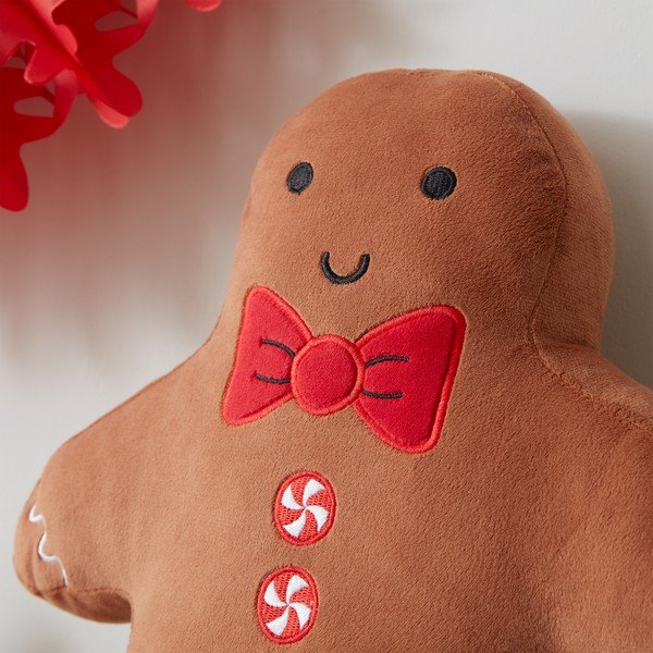 Sametový dekorační polštář s vánočním motivem 28x37 cm Gingerbread – Catherine Lansfield-image-3