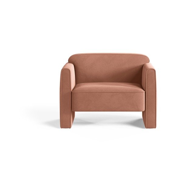 Růžové sametové křeslo Abby – Micadoni -image-1