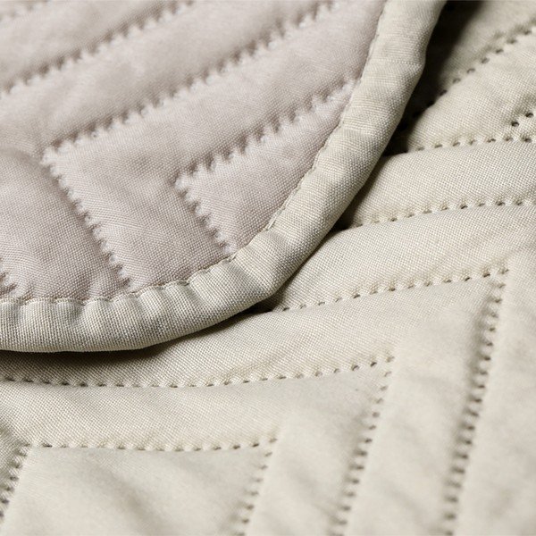 Krémový prošívaný přehoz z mikrovlákna 220x240 cm Softa – Restilo-image-4