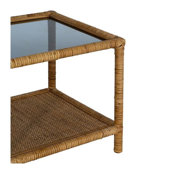 Konferenční stolek se skleněnou deskou v přírodní barvě 40x90 cm – Ixia-image-4