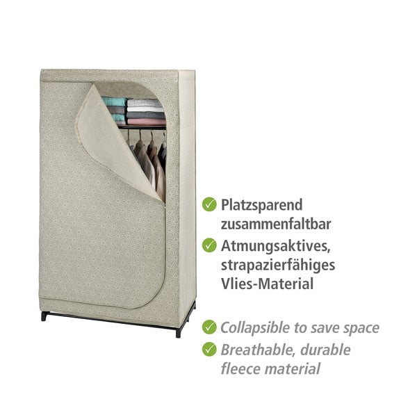 Béžová látková šatní skříň 90x160 cm Balance – Wenko-image-3