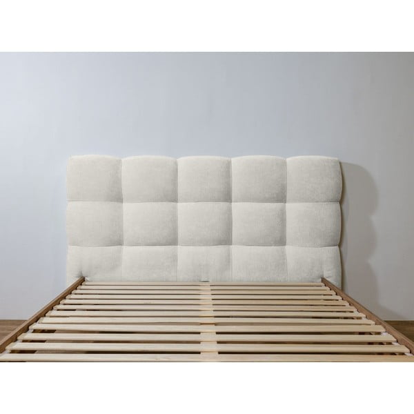 Světle šedá čalouněná dvoulůžková postel s roštem 160x200 cm Kumo – Bobochic Paris-image-3