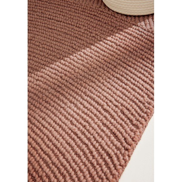 Ručně tkaný vlněný běhoun v terakotové barvě 80x300 cm Calmio – Hanse Home-image-2