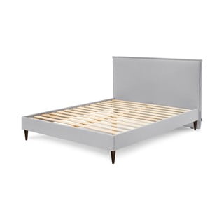 Světle šedá čalouněná dvoulůžková postel s roštem 160x200 cm Sary – Bobochic Paris