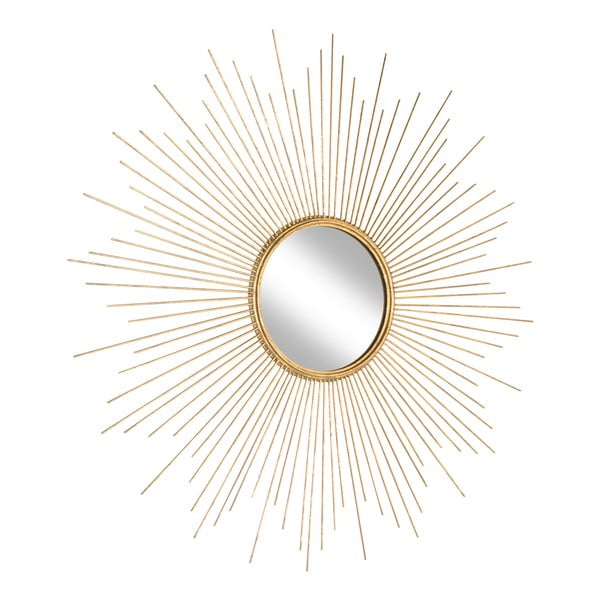 Nástěnné zrcadlo s kovovým rámem ve zlaté barvě Westwing Collection Ella, ø 104 cm-image-2