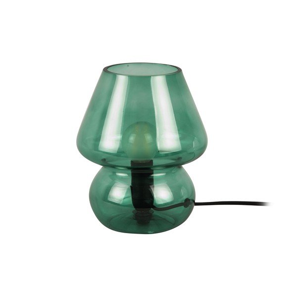 Tmavě zelená skleněná stolní lampa Leitmotiv Glass, výška 18 cm-image-2