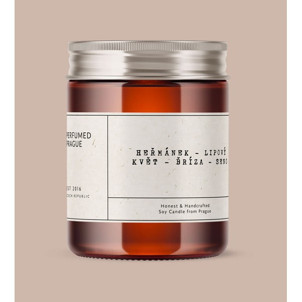 Vonná sojová svíčka doba hoření 40 h #57 Chamomile, Linden, Birch – Perfumed Prague-image-1