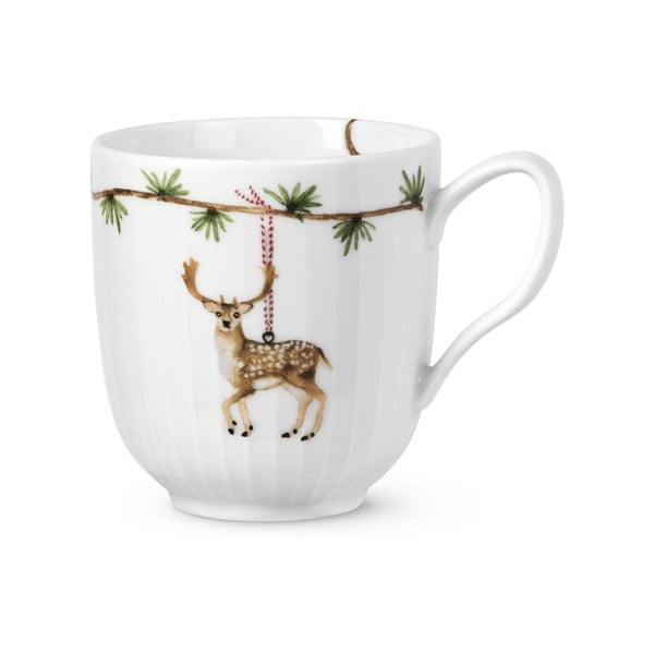 Bílý porcelánový vánoční hrneček Kähler Design, 330 ml