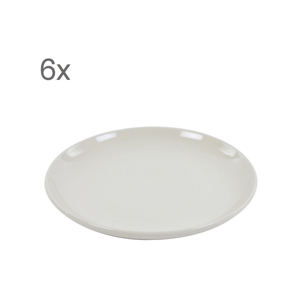 Sada 6 dezertních talířů Kaleidos 21 cm, bílá
