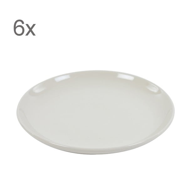Sada 6 dezertních talířů Kaleidos 21 cm, bílá