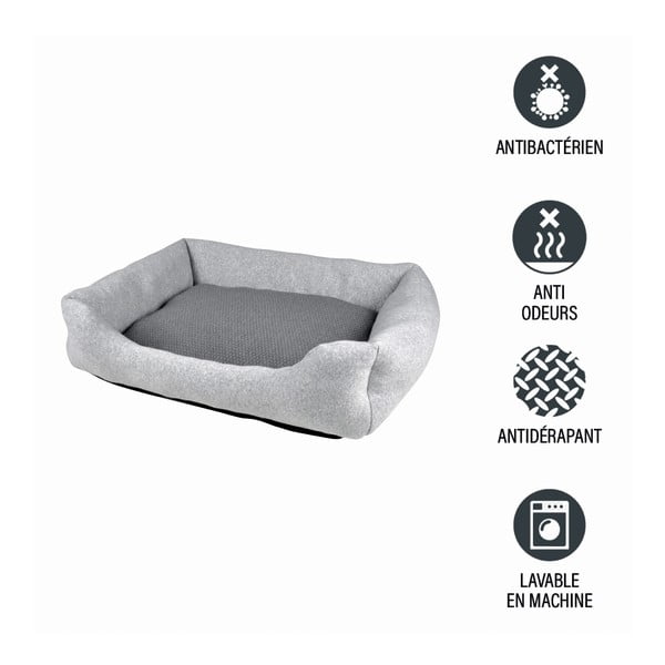 Světle šedý pelíšek pro psa 70x58 cm Graphene – Love Story-image-3