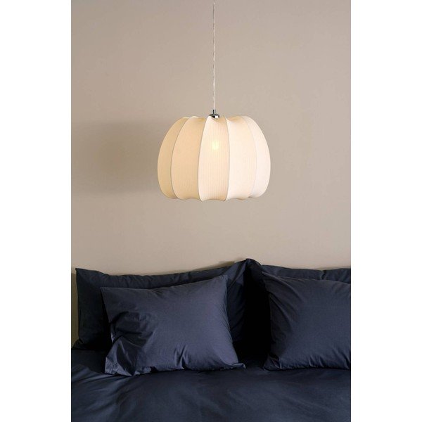 Krémové látkové závěsné svítidlo ø 42 cm Pion – Jotex-image-1